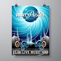 Partij flyer ontwerpen vector