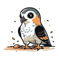 vector illustratie van een vogel. geïsoleerd Aan een wit achtergrond.