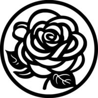 roos, minimalistische en gemakkelijk silhouet - vector illustratie