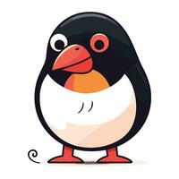 schattig tekenfilm pinguïn. vector illustratie geïsoleerd Aan wit achtergrond.