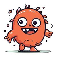 grappig tekenfilm monster. vector illustratie. schattig monster karakter.