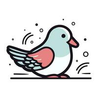 duif tekening icoon. vogel tekening vector illustratie