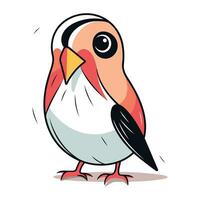 vector illustratie van schattig weinig vogel. geïsoleerd Aan wit achtergrond.