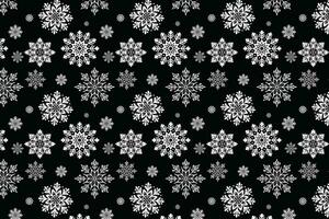 zwart en wit sneeuwvlok patroon, een gemakkelijk en elegant winter achtergrond vector