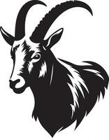 geit vector logo illustratie zwart kleur