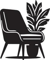 stoel vector silhouet illustratie zwart kleur