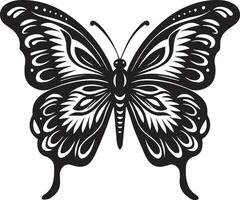 vlinder vector illustratie zwart kleur