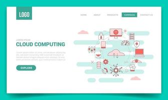 cloud computing-concept vector