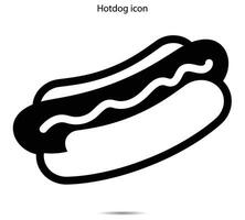 hotdog icoon, vector illustratie