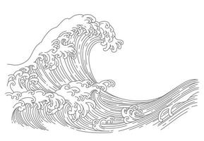 Japanse Golf lijn kunst vectorillustratie. vector