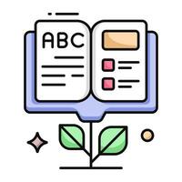 bewerkbare ontwerp icoon van eco boek vector