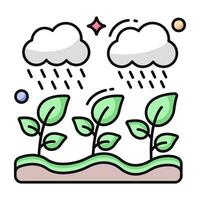 Woud regenval icoon in perfect ontwerp vector