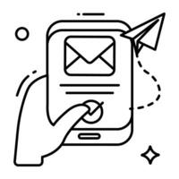 modern ontwerp icoon van mobiel mail vector