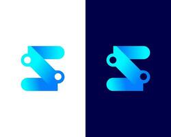 z tech en technologie logo, n tech en technologie logo vector