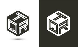 tqr brief logo ontwerp met illustrator kubus logo, vector logo modern alfabet doopvont overlappen stijl.