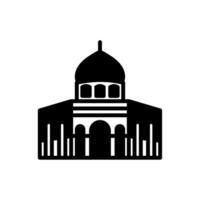 moskee aqsa icoon in vector. illustratie vector