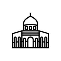 moskee aqsa icoon in vector. illustratie vector