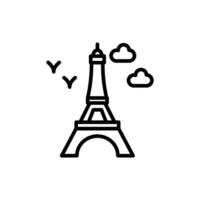 eiffel toren icoon in vector. illustratie vector