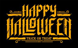 Happy Halloween gotische letters vector