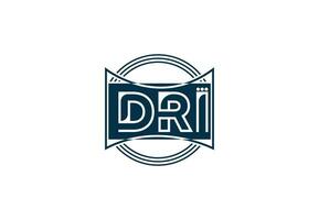 dri brief logo en icoon ontwerp sjabloon vector