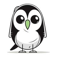 schattig tekenfilm pinguïn geïsoleerd Aan wit achtergrond. vector illustratie.