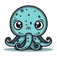 schattig tekenfilm Octopus. vector illustratie van schattig Octopus.