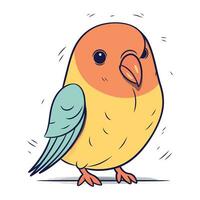 schattig tekenfilm papegaai. vector illustratie van een schattig vogel.