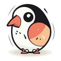 schattig pinguïn tekenfilm vector illustratie. schattig pinguïn icoon.