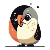 schattig tekenfilm pinguïn. vector illustratie geïsoleerd Aan wit achtergrond.