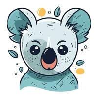 schattig koala. vector illustratie in tekening stijl.