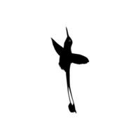 vliegend kolibrie silhouet, kan gebruik kunst illustratie, website, logo gram, pictogram of grafisch ontwerp element. vector illustratie