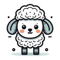 schattig schapen icoon. dier tekenfilm ontwerp. vector illustratie.