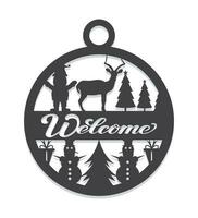 Kerstmis ornament decoratie vector verzameling met Kerstmis bal vlak ontwerp