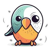 schattig tekenfilm pinguïn. vector illustratie van een schattig vogel.