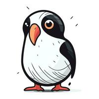 schattig tekenfilm pinguïn. vector illustratie geïsoleerd Aan wit achtergrond.