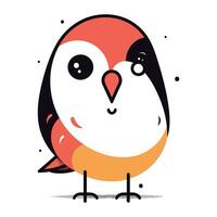 schattig tekenfilm pinguïn. vector illustratie Aan een wit achtergrond.