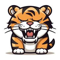 tijger tekenfilm mascotte karakter mascotte vector illustratie