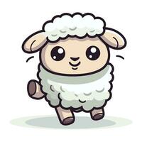 schattig tekenfilm schapen. vector illustratie geïsoleerd Aan een wit achtergrond.