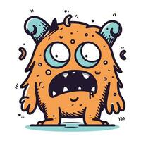 grappig monster. vector illustratie. schattig monster. tekenfilm monster.