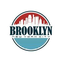 brooklyn, nieuw york typografie t-shirt ontwerp, collegestijl Brooklyn kleding afdrukken. illustratie in vector formaat, Verenigde Staten van Amerika typografie t overhemd ontwerp.