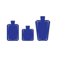 verzameling van geïsoleerd parfum fles silhouet met wit achtergrond ontwerp vector