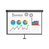 papieren bord met infographic geïsoleerd pictogram vector