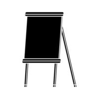 silhouet van houten schoolbord geïsoleerd pictogram vector