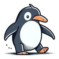 tekenfilm pinguïn. vector illustratie geïsoleerd Aan een wit achtergrond.