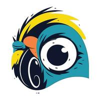 vector illustratie van de oog van een papegaai Aan een wit achtergrond