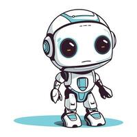 schattig weinig robot tekenfilm. vector illustratie van een schattig weinig robot.