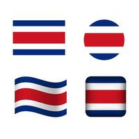 vector costa rica nationaal vlag pictogrammen reeks