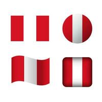 vector Peru nationaal vlag pictogrammen reeks