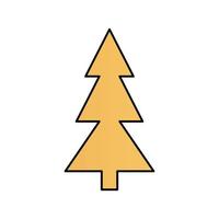 dennenboom kerst geïsoleerd pictogram vector