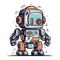 tekenfilm robot. vector illustratie van een robot. schattig robot.